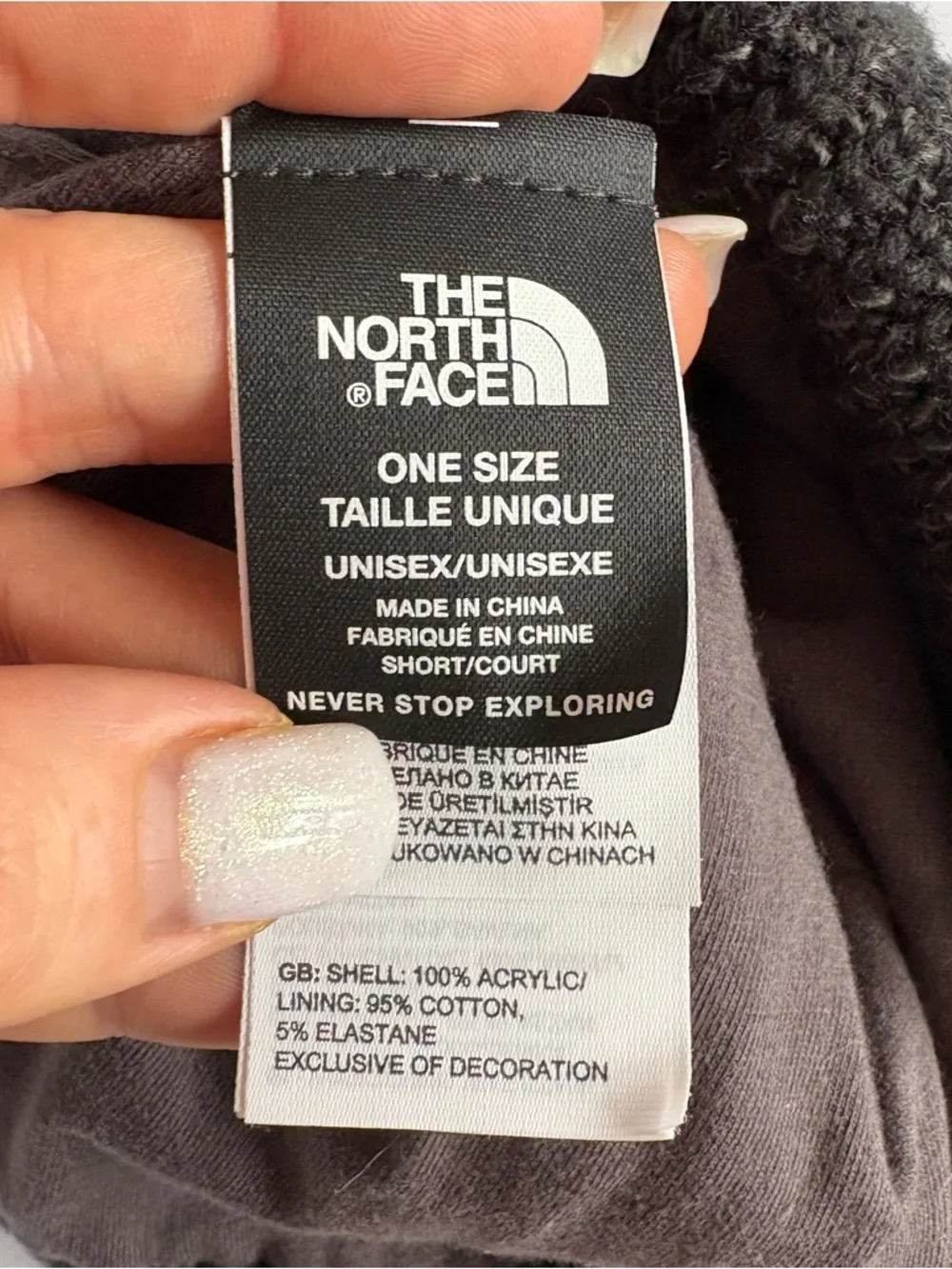 The North Face Salty Lined Beanie Flashdry Deep Fit Cable Knit Cuffed Logo Men’s